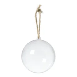 Xenos Kerstballen-Transparante kerstbal - ø8 cm - set van 6