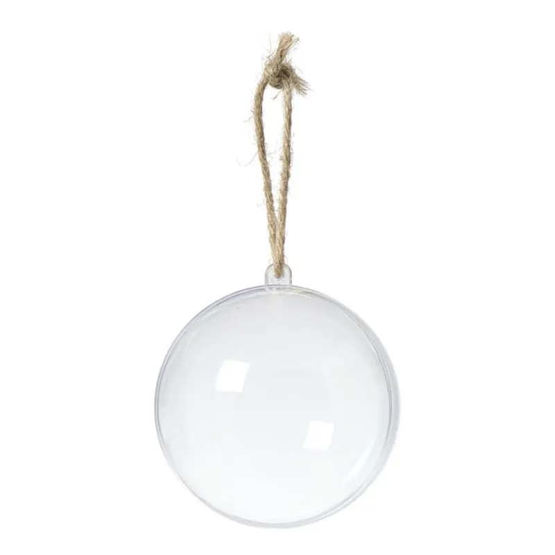 Xenos Kerstballen-Transparante kerstbal - ø8 cm - set van 6