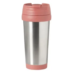 Xenos Drinkflessen-Travel beker - roze - 450 ml