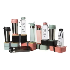 Xenos Drinkflessen-Travel beker - zwart - 450 ml