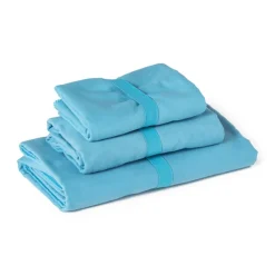 Xenos Reishanddoeken-Travel-/sporthanddoek - blauw - 130x80 cm