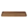 Xenos Borrelplanken|Kaarsenplateaus-tray acacia groot - bruin - 14x36x1.5 cm