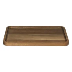 Xenos Borrelplanken|Kaarsenplateaus-tray acacia middel - bruin - 18x28x1.5 cm