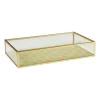 Xenos Sieraden Opbergen-Tray goud met blokjes groot - goud/oranje/groen
