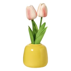 Xenos Kunstbloemen-Tulpen in vaasje - diverse varianten - ø7x18 cm