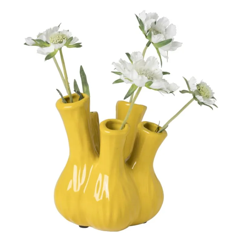 Xenos Vazen|Vazen-Tulpenvaas klein - geel - ø13.5x16 cm