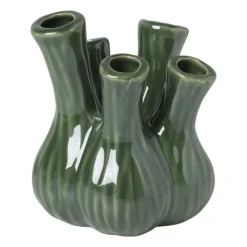 Xenos Vazen|Vazen-Tulpenvaas klein - groen - ø13.5x16 cm