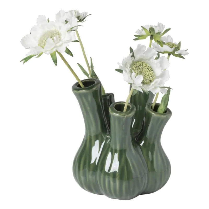 Xenos Vazen|Vazen-Tulpenvaas klein - groen - ø13.5x16 cm