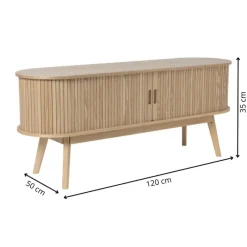 Xenos Dressoir|Tv Meubels-Tv-meubel Uppsala - naturel - 50x120x35 cm