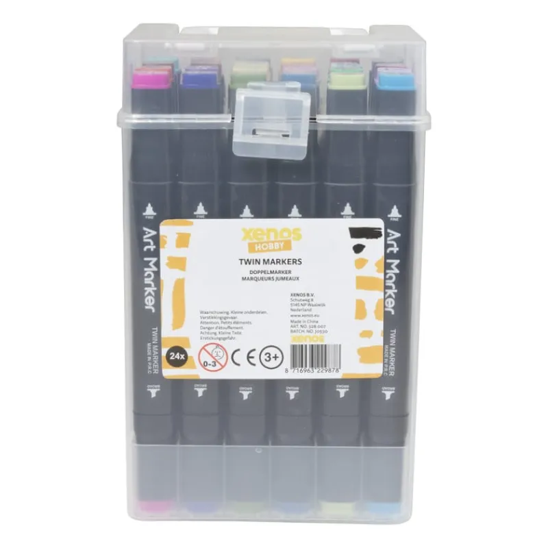 Xenos Stiften|Kerstcadeaus-Twin markers - set van 24