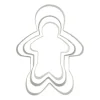 Xenos Bakvormen|Kerst Bakken-Uitsteekvormpjes gingerbread man - set van 3