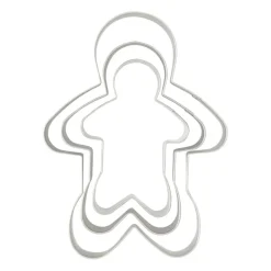 Xenos Bakvormen|Kerst Bakken-Uitsteekvormpjes gingerbread man - set van 3