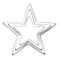 Xenos Bakvormen|Kerst Bakken-Uitsteekvormpjes sterren - set van 3