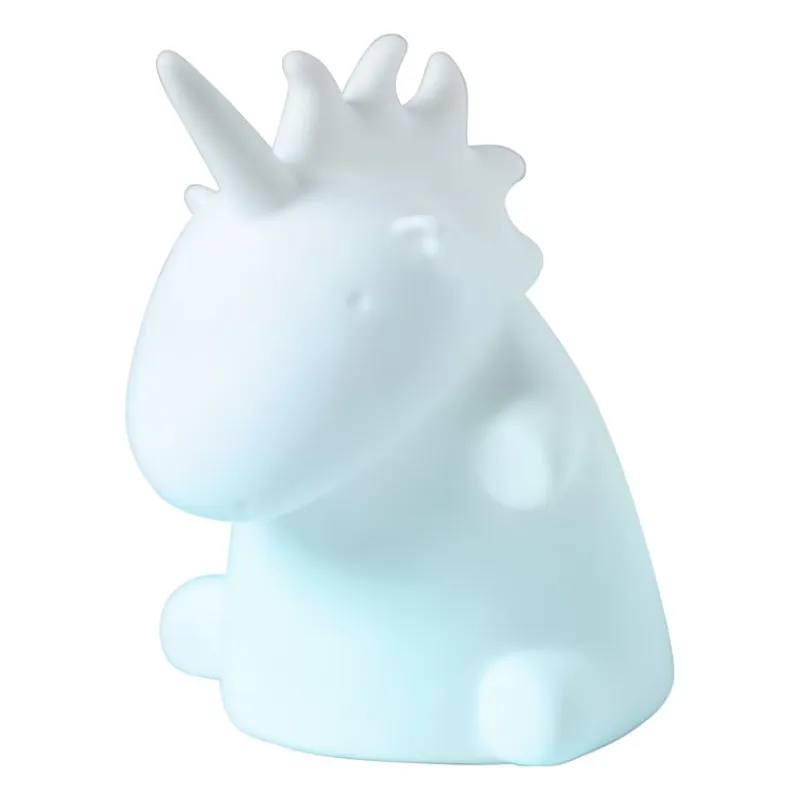 Xenos Kerstcadeaus|Led Lampen-Unicorn lamp LED - wit - 9x10x11,5 cm
