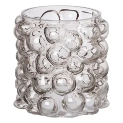 Xenos Kerstcadeaus|Vazen-Vaas bubbels - grijs - ø17x15 cm