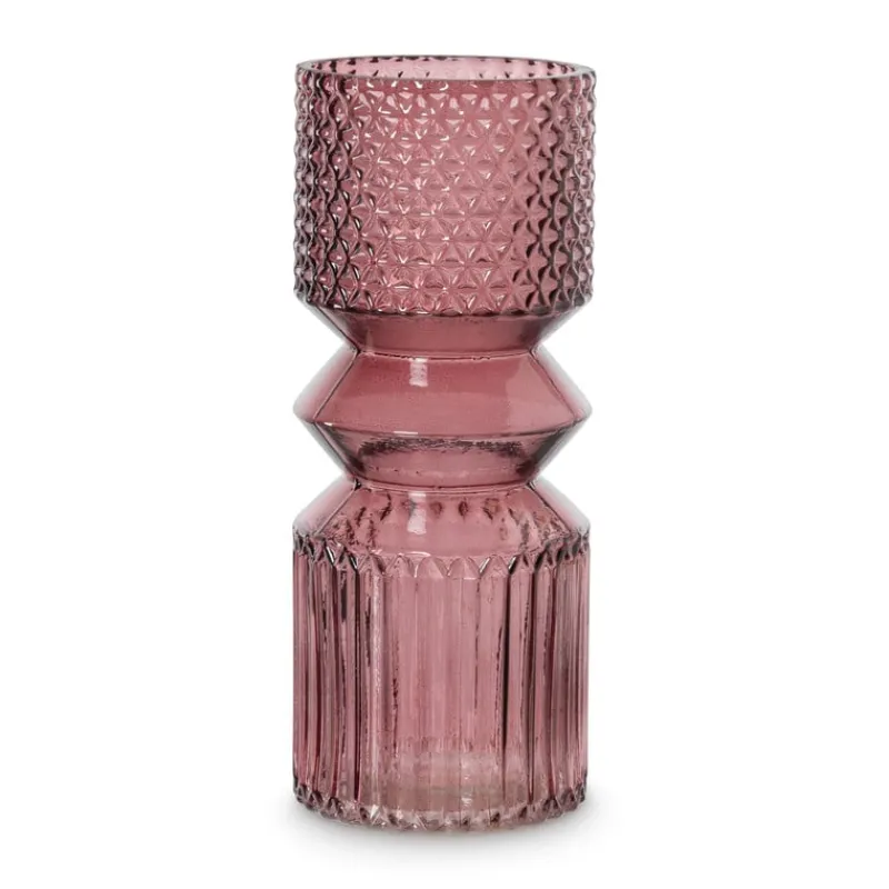 Xenos Vazen|Vazen-Vaas diabolo - roze - ø9.5x24.5 cm