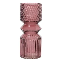 Xenos Vazen|Vazen-Vaas diabolo - roze - ø9.5x24.5 cm