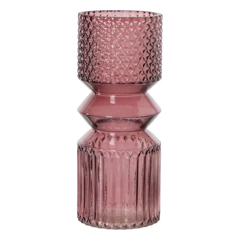 Xenos Vazen|Vazen-Vaas diabolo - roze - ø9.5x24.5 cm
