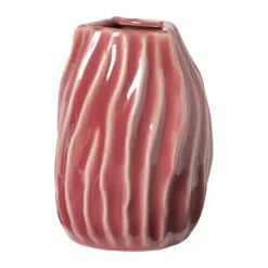 Xenos Kerstcadeaus|Vazen-Vaas gedraaid - rood - ø13.4x17 cm