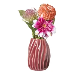 Xenos Kerstcadeaus|Vazen-Vaas gedraaid - rood - ø13.4x17 cm