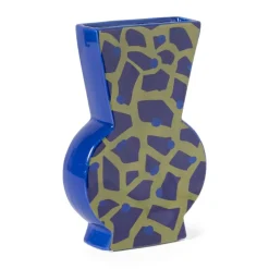 Xenos Vazen|Vazen-Vaas giraf - groen/blauw - 22.8x15.5x5.2 cm