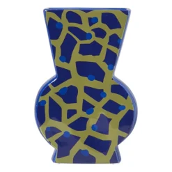 Xenos Vazen|Vazen-Vaas giraf - groen/blauw - 22.8x15.5x5.2 cm