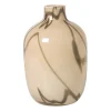 Xenos Kerstcadeaus|Vazen-Vaas met lijnen - beige/bruin - ø16.5x26 cm