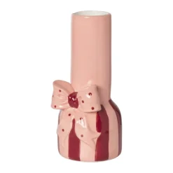 Xenos Vazen|Vazen-Vaas strik - roze/rood - 25x11.5x11.4 cm