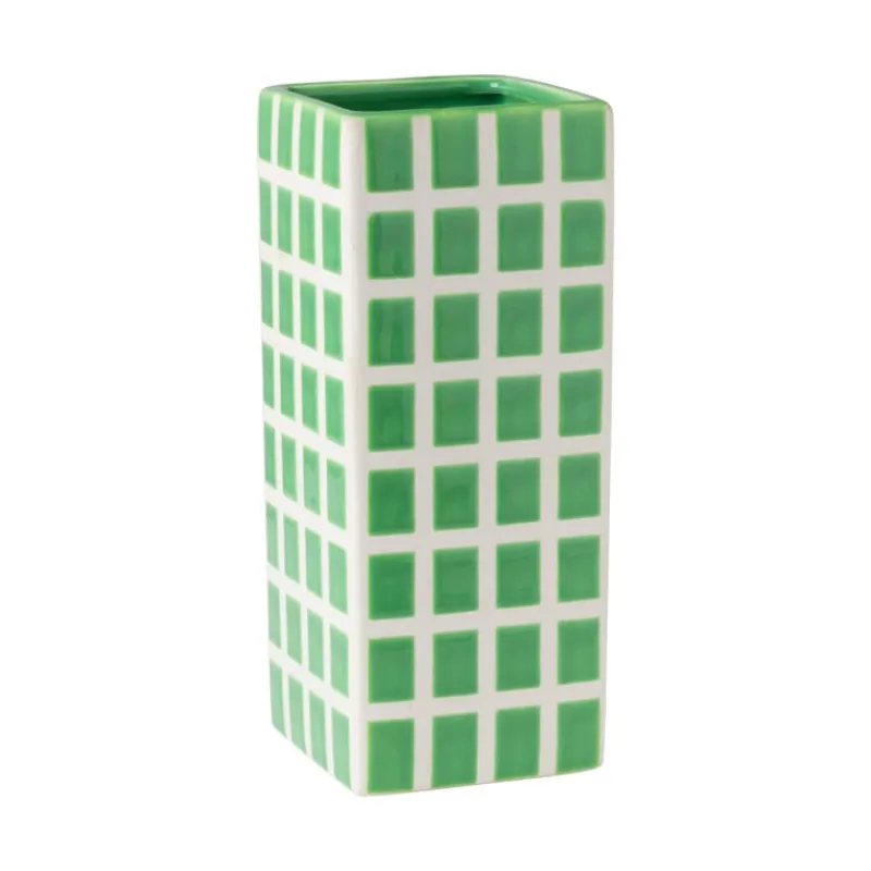 Xenos Vazen|Vazen-Vaas tegel groot - groen - 20x8x8 cm