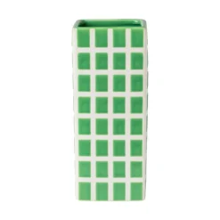 Xenos Vazen|Vazen-Vaas tegel groot - groen - 20x8x8 cm