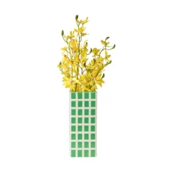 Xenos Vazen|Vazen-Vaas tegel groot - groen - 20x8x8 cm