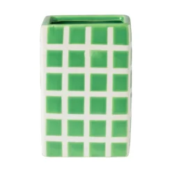 Xenos Vazen|Vazen-Vaas tegel klein - groen - 12x8x8 cm