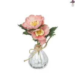 Xenos Vazen|Vazen-Vaasje met bloemen - diverse varianten - 17 cm