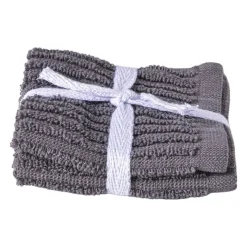 Xenos Schoonmaakdoekjes-Vaatdoekjes - grijs - 20x20 cm - set van 2