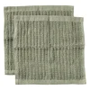 Xenos Schoonmaakdoekjes-Vaatdoekjes - groen - 20x20 cm - set van 2