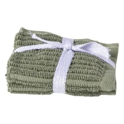 Xenos Schoonmaakdoekjes-Vaatdoekjes - groen - 20x20 cm - set van 2