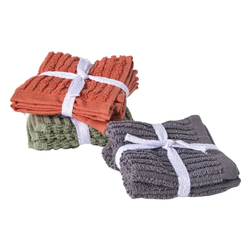 Xenos Schoonmaakdoekjes-Vaatdoekjes - groen - 20x20 cm - set van 2