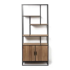 Xenos Kast Met Deuren|Vakkenkasten-Vakkenkast Charlie met deuren - 170x73x33 cm