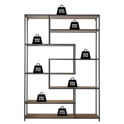 Xenos Vakkenkasten-Vakkenkast Charlie XL - 170x120x40 cm