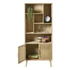 Xenos Boekenkasten|Vakkenkasten-Vakkenkast Java met deuren - bruin - 170x70x33.5 cm