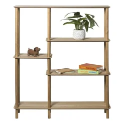 Xenos Vakkenkasten-Vakkenkast Scandi hoog - naturel - 140x120x30 cm