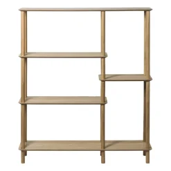 Xenos Vakkenkasten-Vakkenkast Scandi hoog - naturel - 140x120x30 cm