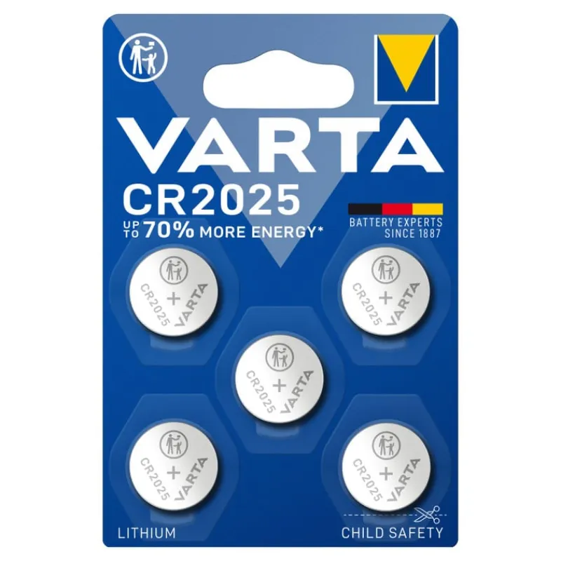 Varta Batterijen-lithium CR2025 batterijen - set van 5