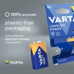Varta Batterijen-longlife power 9V batterij