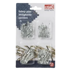 Xenos Knutselspullen-Veiligheidsspelden - zilver - 120 stuks