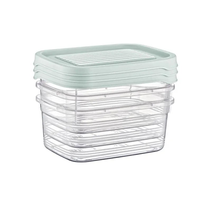 Xenos Bewaardozen-Vershoudbakjes - 120 ml - set van 3