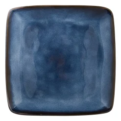 Xenos Borden-Vierkant bord Toscane - donkerblauw - 20x20 cm