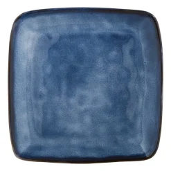 Xenos Borden-Vierkant bord Toscane - donkerblauw - 25x25 cm