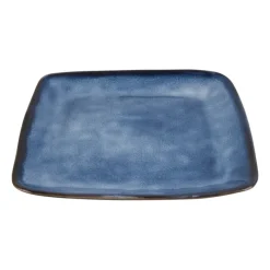 Xenos Borden-Vierkant bord Toscane - donkerblauw - 25x25 cm
