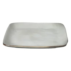 Xenos Borden-Vierkant bord Toscane - grijs - 20x20 cm